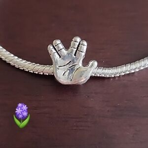 Live Long And Prosper Charm for European Style Bracelets Tibeten alloys